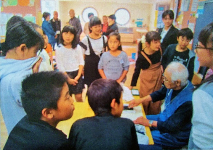 相模原市夢の丘小学校　学童水墨画教室　情景